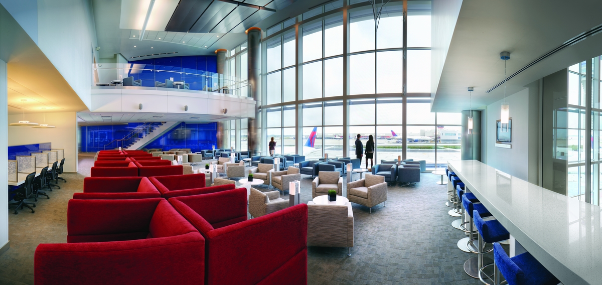 Delta lounge area