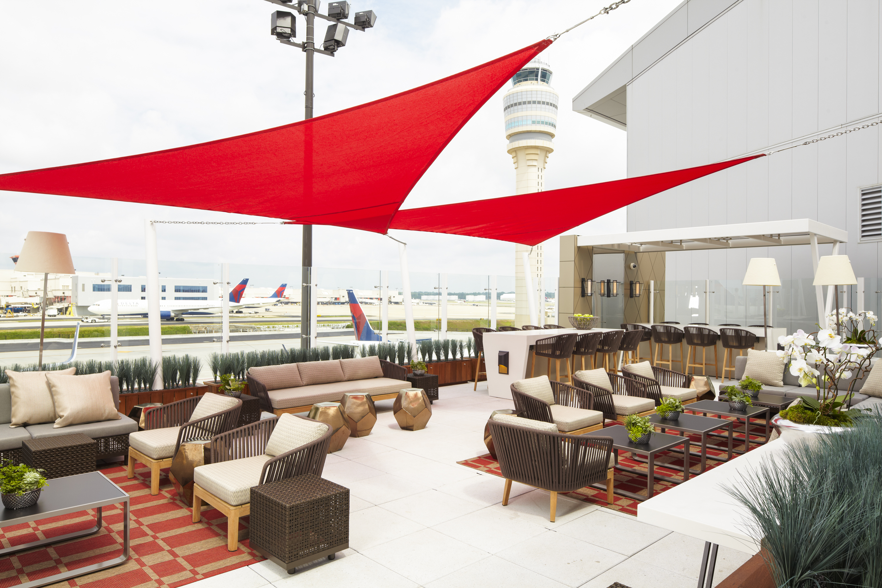 Delta lounge area outdoors
